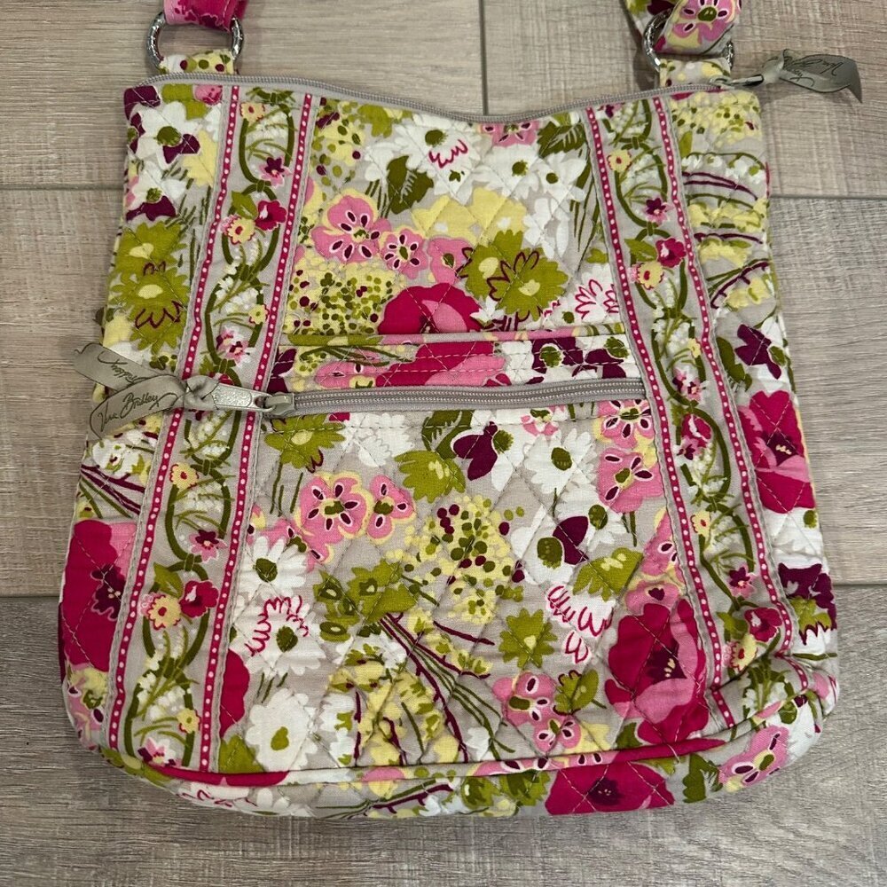 VERA BRADLEY FLORAL CROSS BODY PURSE - Picture 2 of 8
